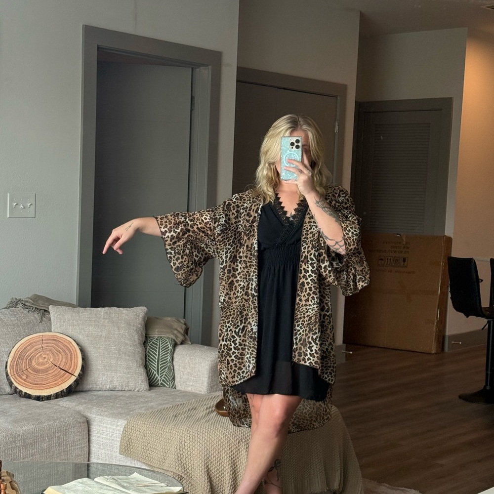 Leopard Print Kimono cardigan